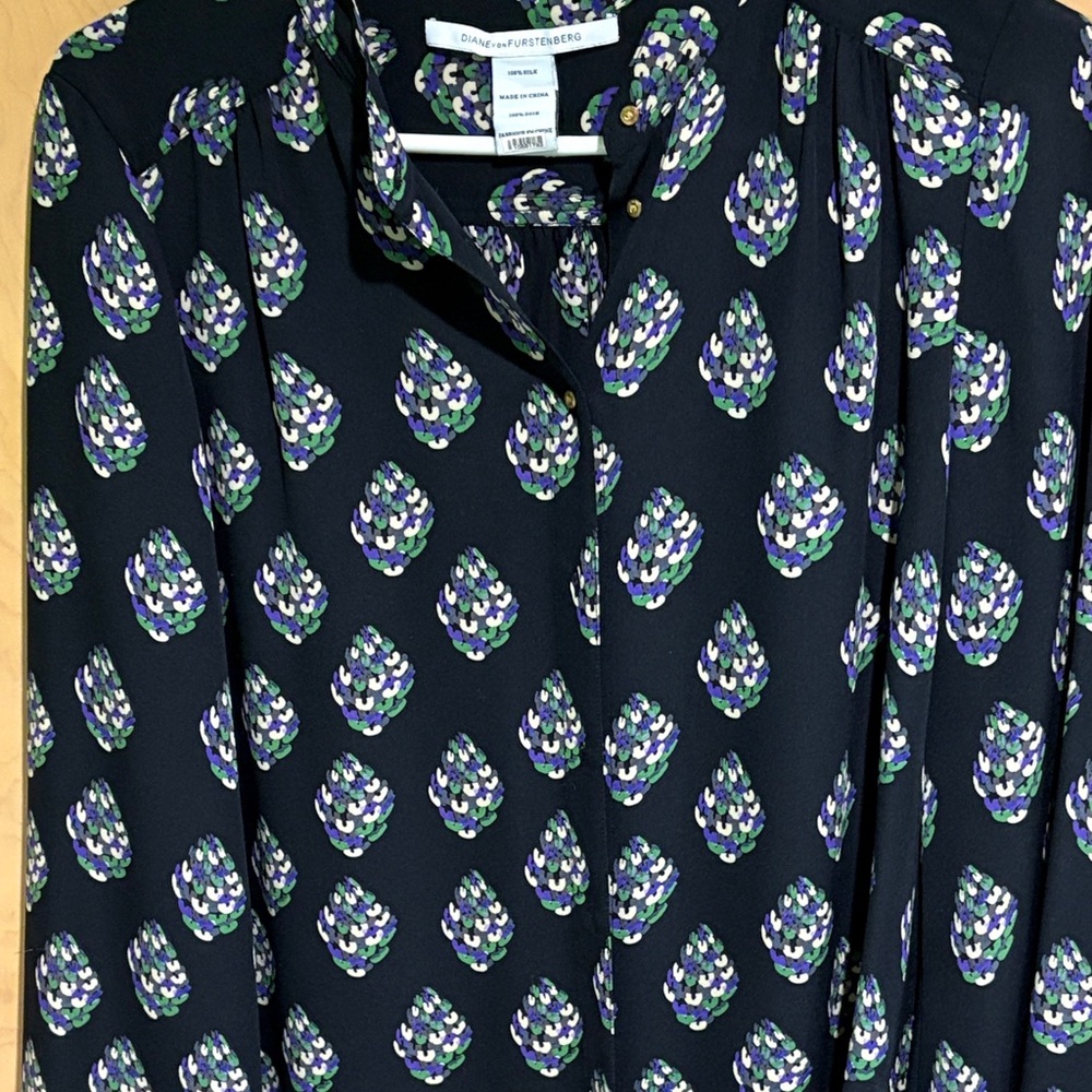 Diane Von Furstenberg Multicolor Silk Blouse